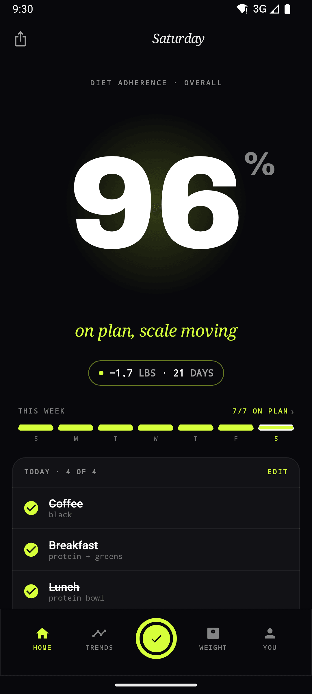 Fat Loss Ratio screen 1