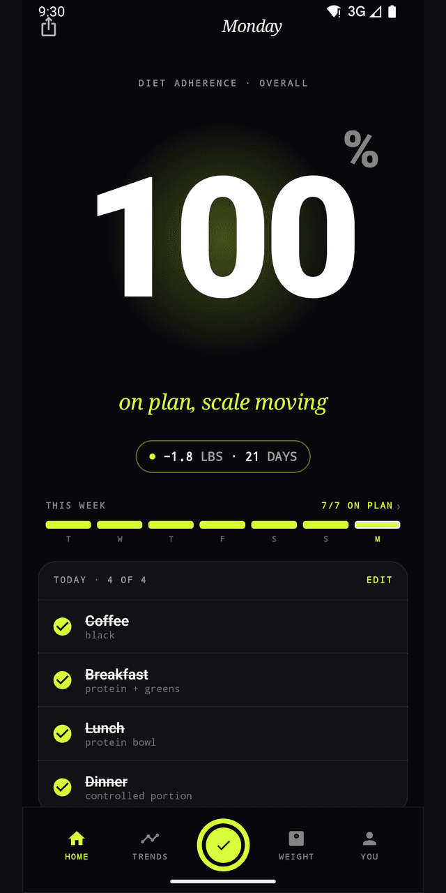 Fat Loss Ratio screen 1